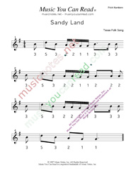 Click to Enlarge: "Sandy Land" Pitch Number Format