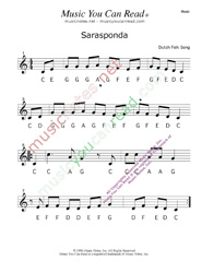 Click to Enlarge: "Sarasponda" Letter Names Format