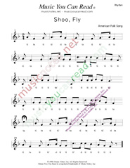 Click to Enlarge: "Shoo, Fly" Rhythm Format