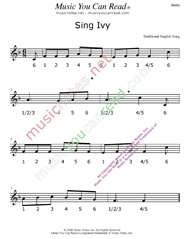 Click to enlarge: "Sing Ivy" Beats Format
