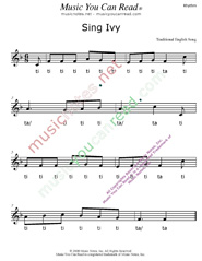 Click to Enlarge: "Sing Ivy" Rhythm Format