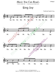Click to Enlarge: "Sing Ivy" Solfeggio Format