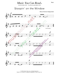 "Stoopin'' on the Window" Music Format