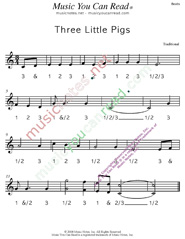 Click to enlarge: "Three Little Pigs" Beats Format