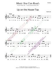 Click to Enlarge: "Up On the House-Top" Rhythm Format