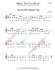 Click to Enlarge: "Up On the House-Top" Solfeggio Format