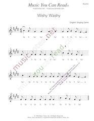 Click to Enlarge: "Wishy Washy" Rhythm Format