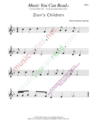 "Zion's Children" Music Format