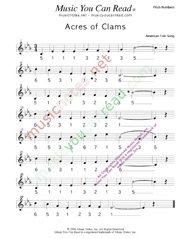 Click to Enlarge: "Acres of Clams" Pitch Number Format