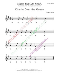 Click to Enlarge: "Charlie Over the Ocean" Letter Names Format