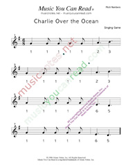 Click to Enlarge: "Charlie Over the Ocean" Pitch Number Format