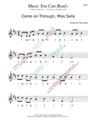 Click to enlarge: "Come on Through Miss Sally" Beats Format