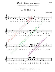 Click to enlarge: "Deck the Halls" Beats Format
