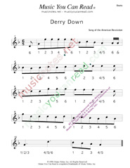 Click to enlarge: "Derry Down" Beats Format