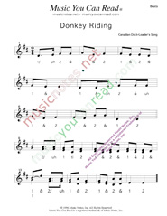 Click to enlarge: "Donkey Riding" Beats Format