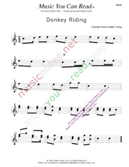 "Donkey Riding" Music Format