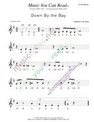 Click to Enlarge: "Down by the Bay" Letter Names Format