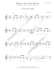 Click to Enlarge: "Down by the Bay" Pitch Number Format