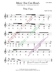 Click to Enlarge: "The Fox" Letter Names Format