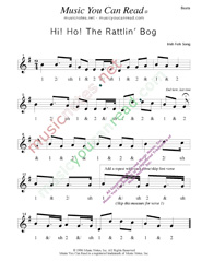 Click to enlarge: "Hi! Ho! The Rattlin' Bog" Beats Format
