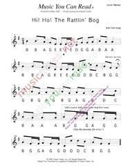 Click to Enlarge: "Hi! Ho! The Rattlin' Bog" Letter Names Format