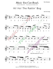 Click to Enlarge: "Hi! Ho! The Rattlin' Bog" Pitch Number Format