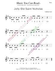 Click to enlarge: "Jolly Old Saint Nicholas" Beats Format