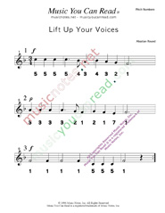 Click to Enlarge: "Lift Up Your Voices" Pitch Number Format