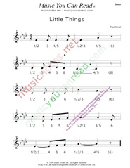Click to enlarge: "Little Things" Beats Format