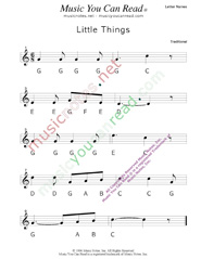 Click to Enlarge: "Little Things" Letter Names Format
