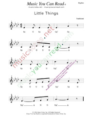 Click to Enlarge: "Little Things" Rhythm Format