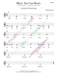 Click to Enlarge: "Lovely Evening" Rhythm Format
