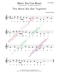 Click to Enlarge: "The More We Get Together" Letter Names Format