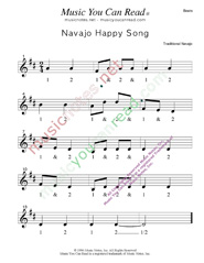 Click to enlarge: "Navajo Happy Song" Beats Format