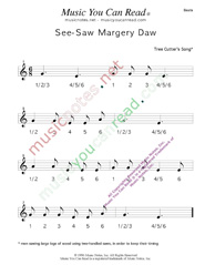 Click to enlarge: "See-Saw Margery Daw" Beats Format