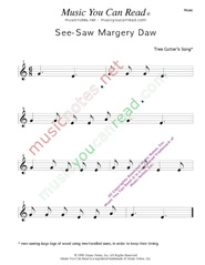 "See-Saw Margery Daw" Music Format
