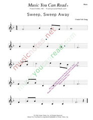 "Sweep, Sweep Away" Music Format