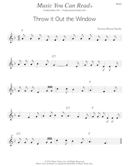 Click to enlarge: Throw it Out the Window Music Format