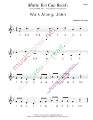 Click to enlarge: "Walk Along John" Beats Format