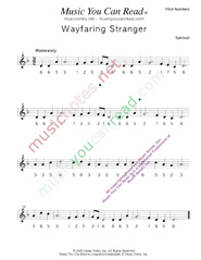 Click to Enlarge: "Wayfaring Stranger" Pitch Number Format
