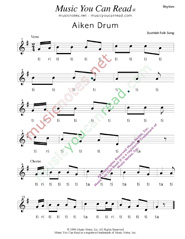 Click to Enlarge: "Aiken Drum," Rhythm Format