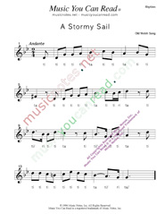 Click to Enlarge: "A Stormy Sail," Rhythm Format