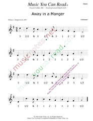 Click to enlarge: "Away in a Manger," Beats Format