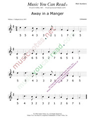 Click to Enlarge: "Away in a Manger," Pitch Number Format