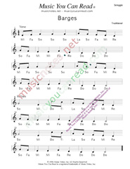 Click to Enlarge: "Barges," Solfeggio Format