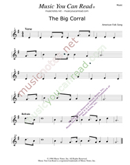 "The Big Coral," Music Format