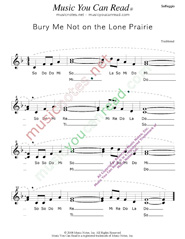 Click to Enlarge: "The Cowboy's Lament," Solfeggio Format