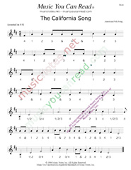 Click to enlarge: "The California Song," Beats Format