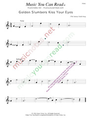 "Golden Slumbers," Music Format