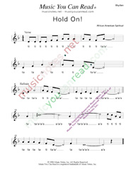 Click to Enlarge: "Hold On!," Rhythm Format